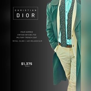Christian Dior Monsieur Muted Military Green Trench